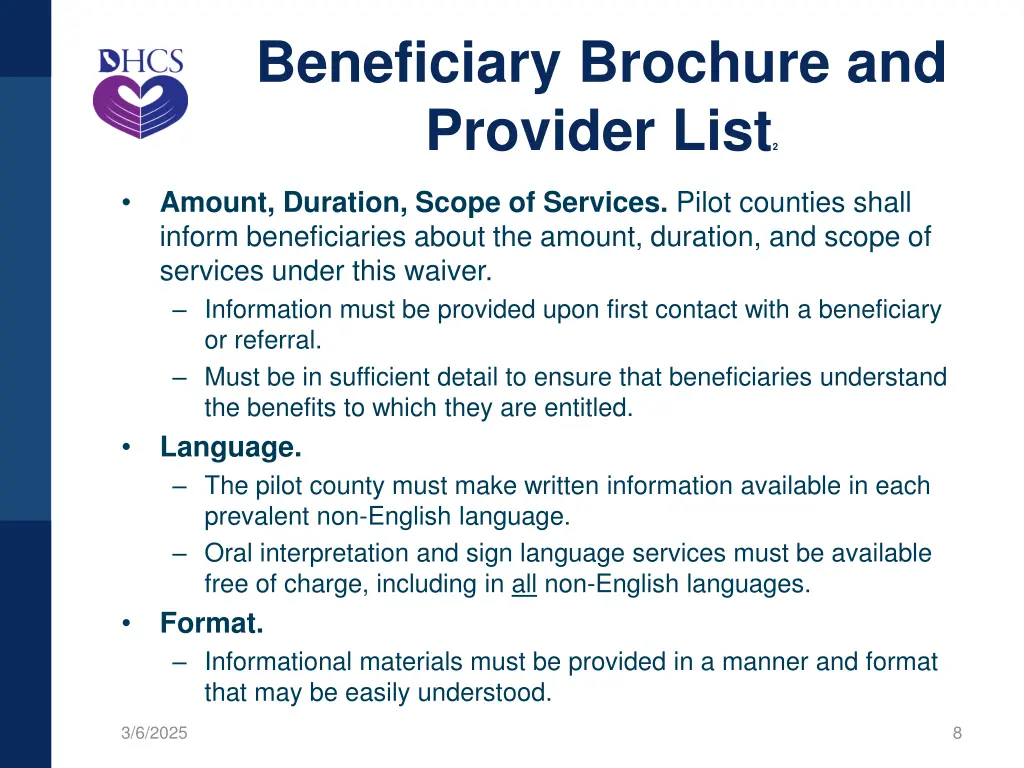 beneficiary brochure and provider list 2