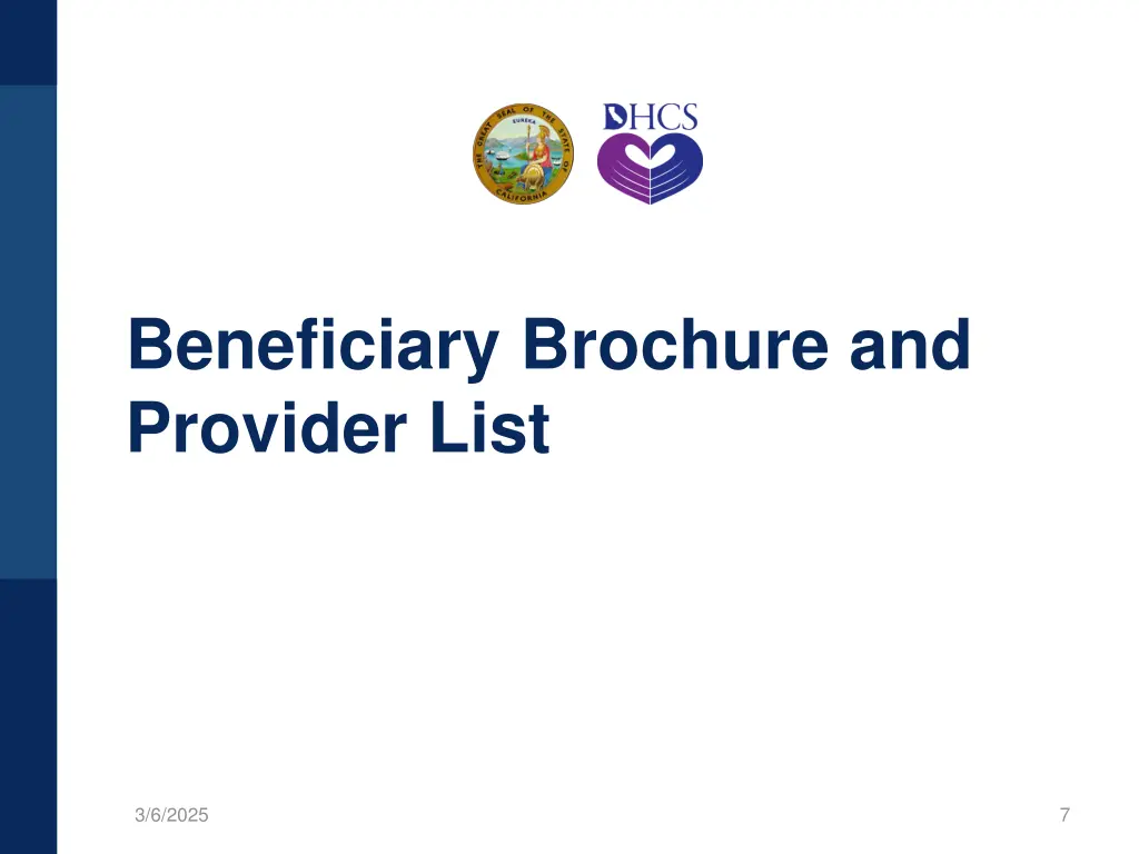 beneficiary brochure and provider list