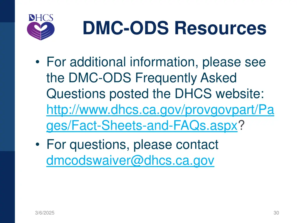 dmc ods resources