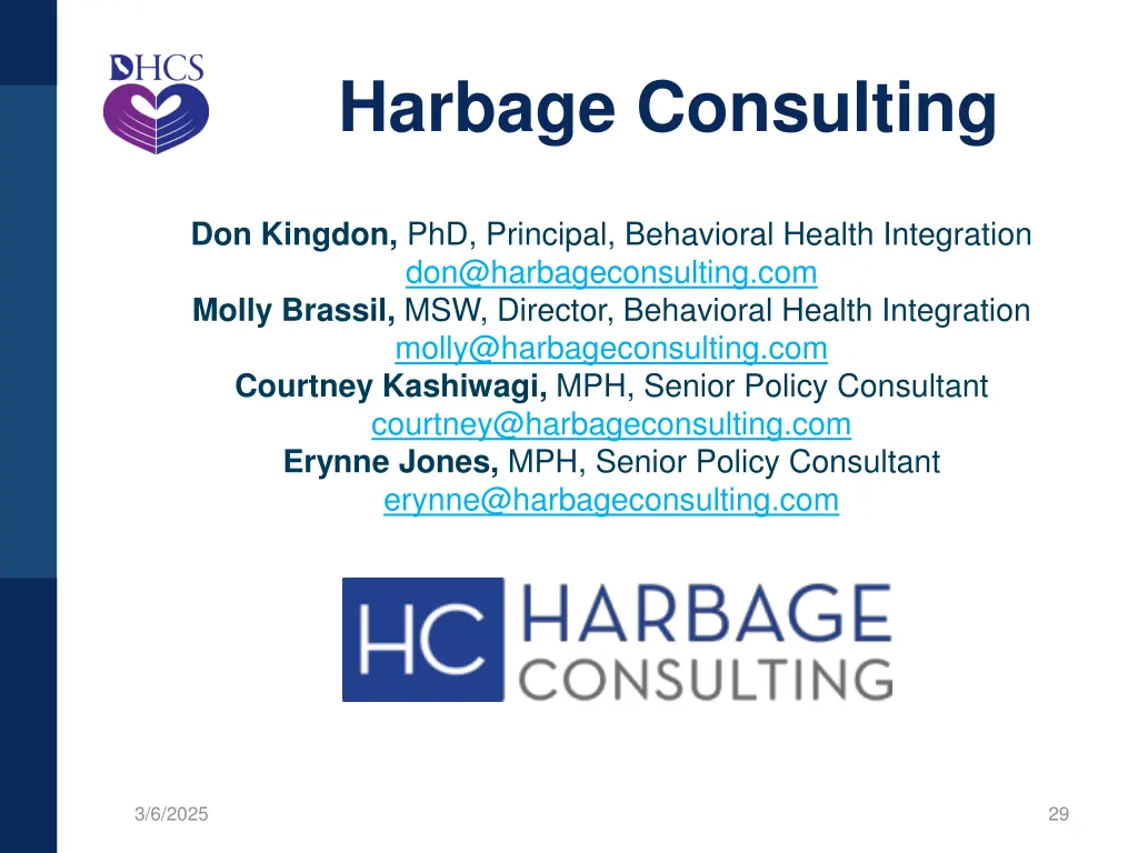 harbage consulting