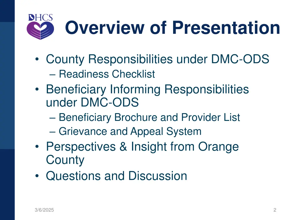overview of presentation