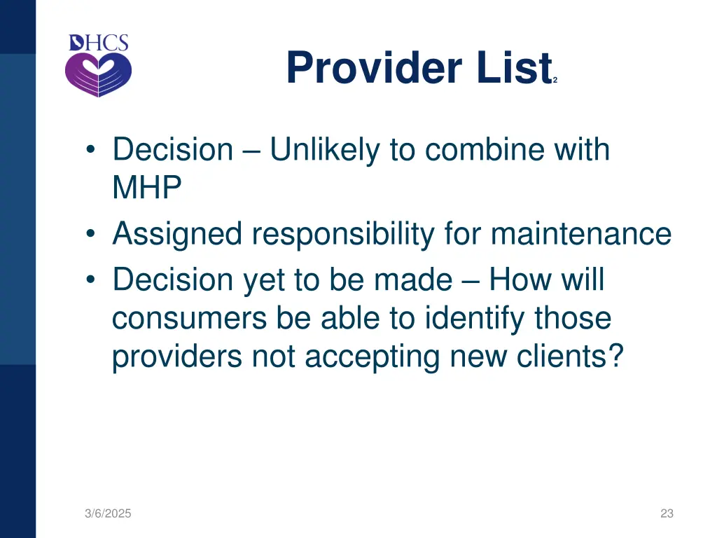 provider list 2