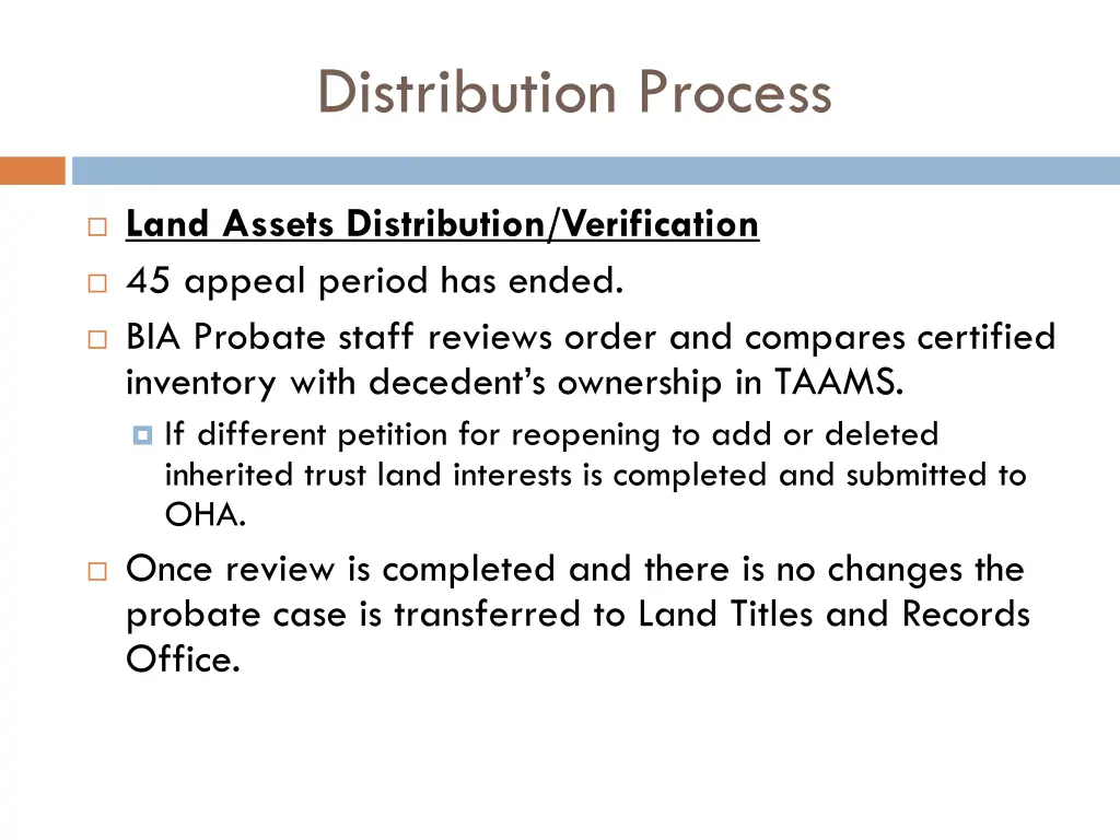 distribution process