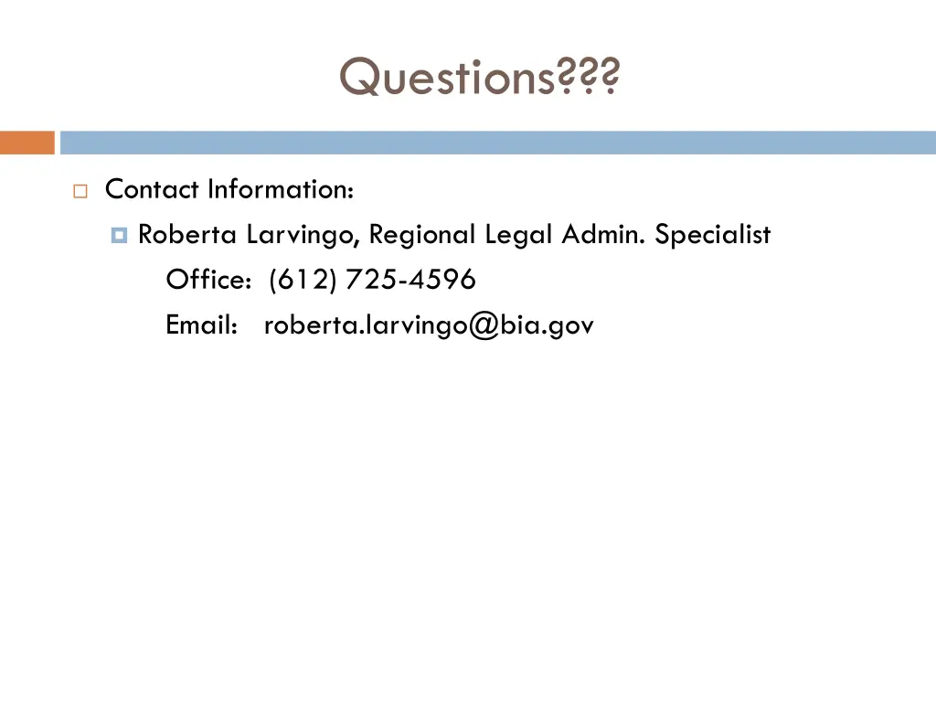 questions