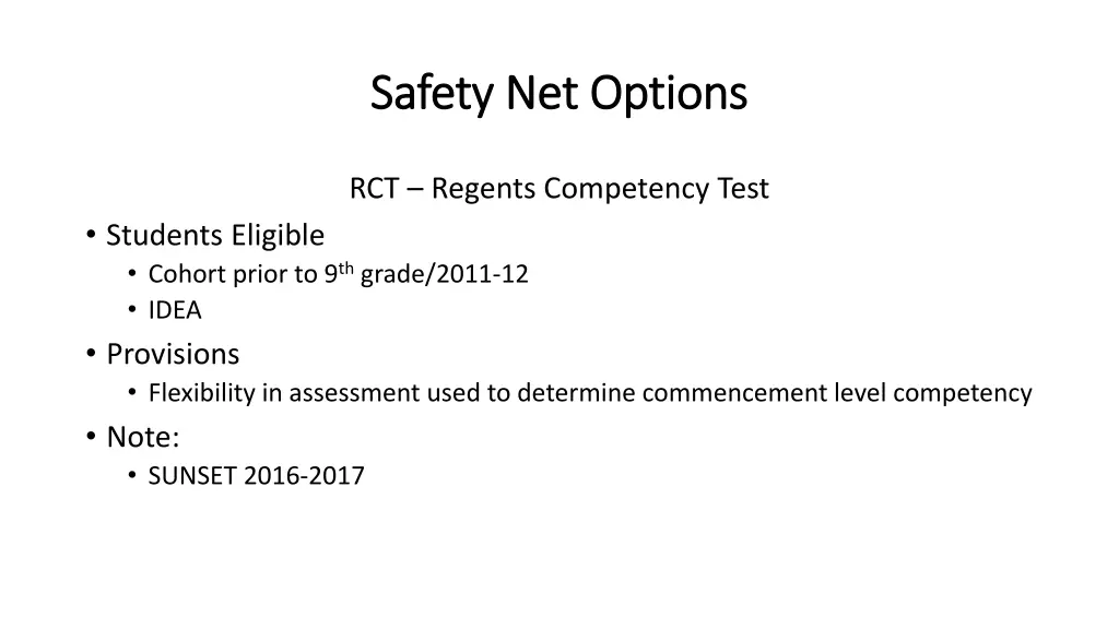 safety net options safety net options 1