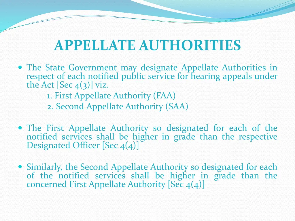 appellate authorities
