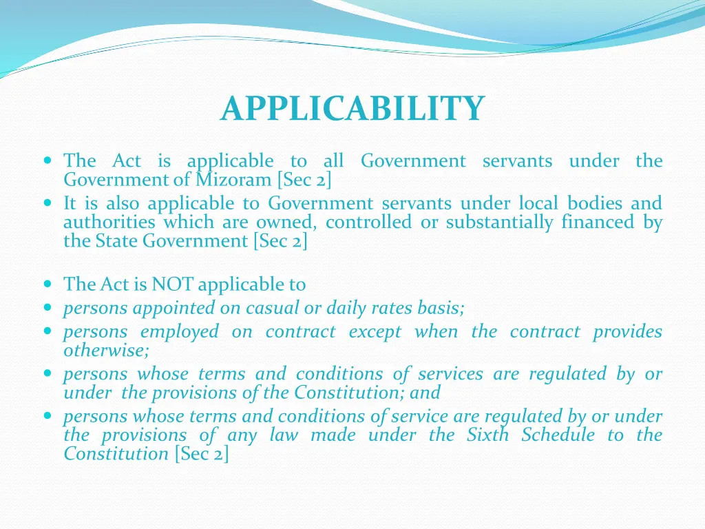 applicability