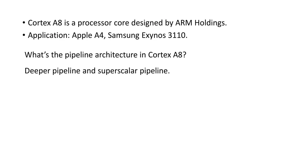 cortex a8 is a processor core designed
