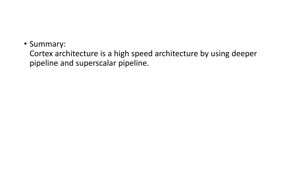 summary cortex architecture is a high speed