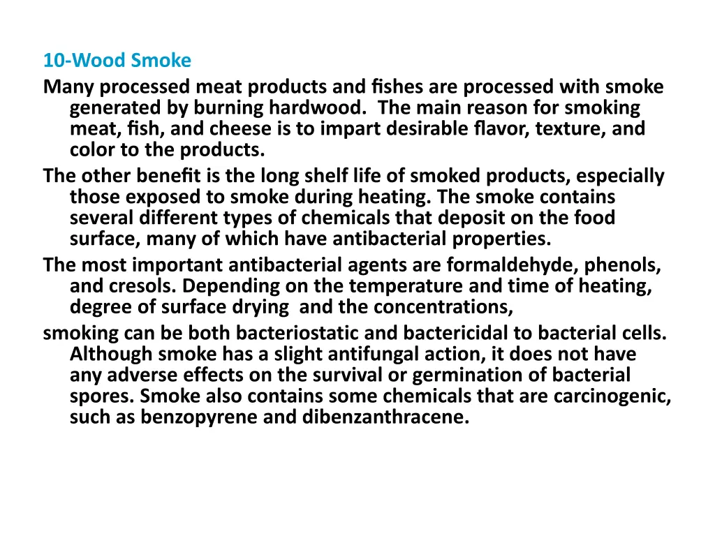 10 wood smoke many processed meat products