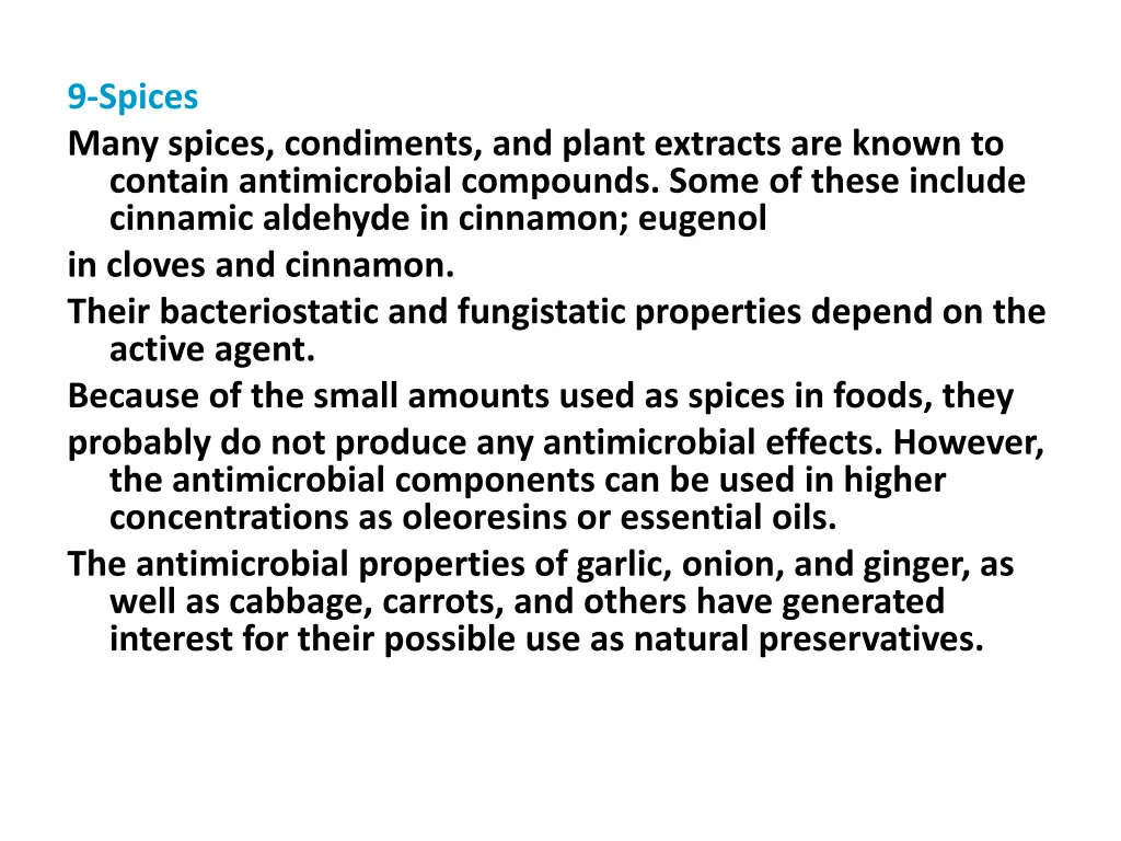 9 spices many spices condiments and plant