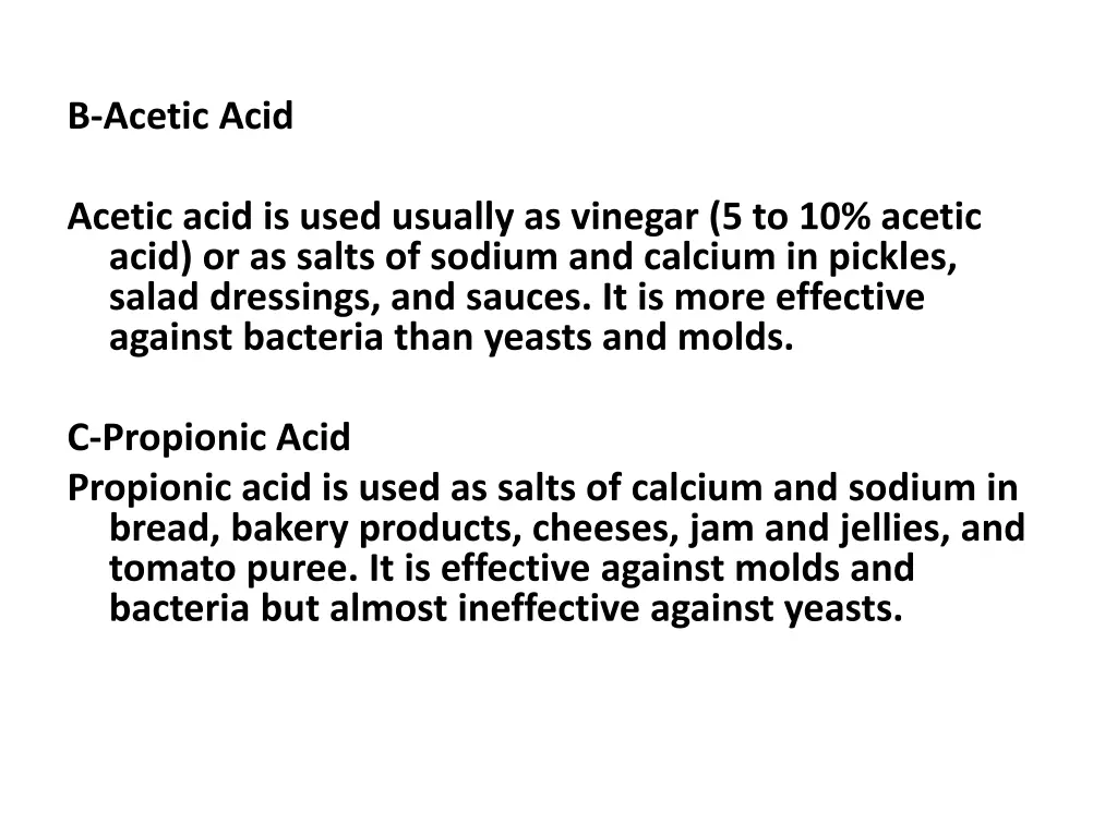 b acetic acid