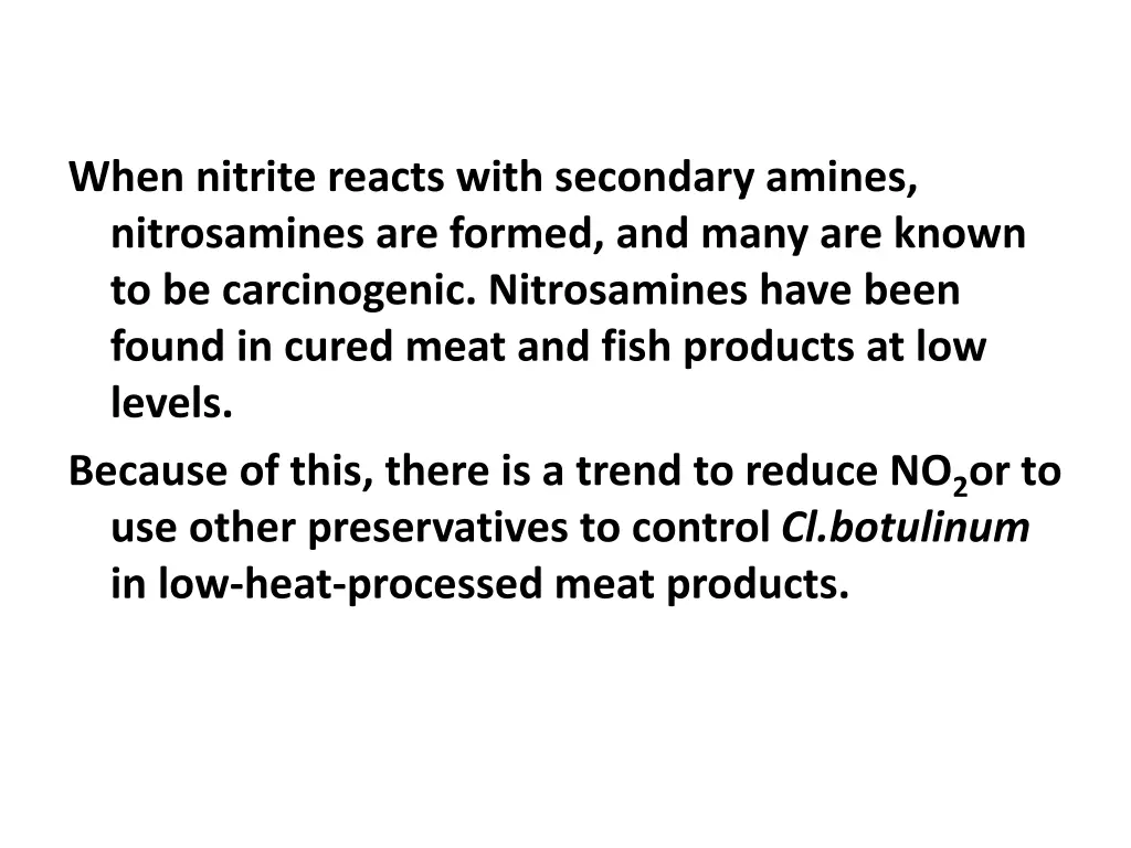 when nitrite reacts with secondary amines