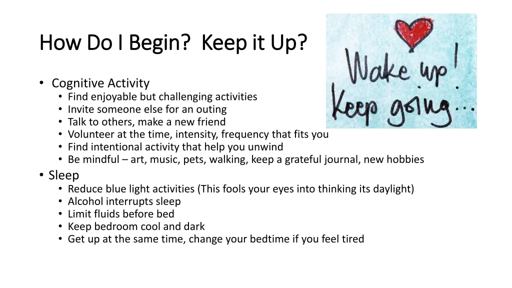 how do i begin keep it up how do i begin keep 1