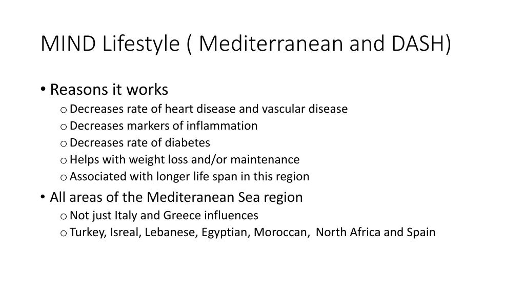 mind lifestyle mediterranean and dash