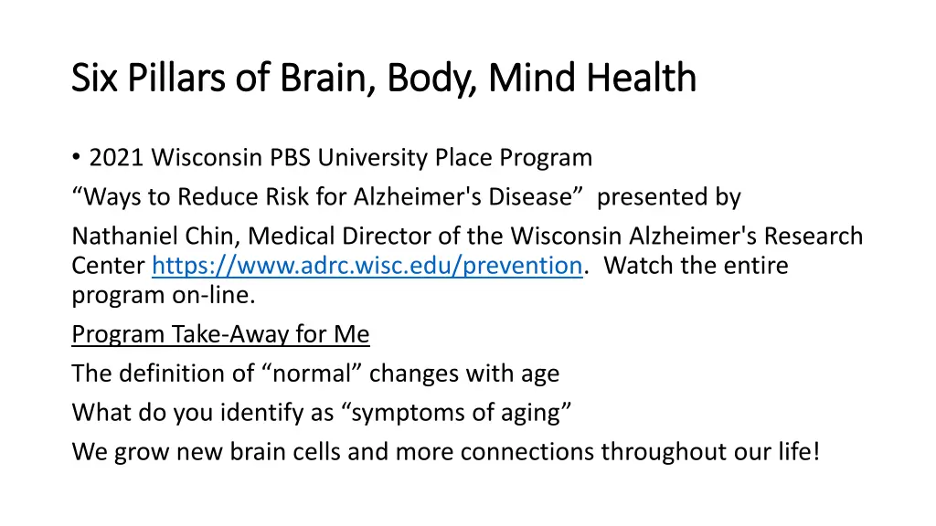 six pillars of brain body mind health six pillars