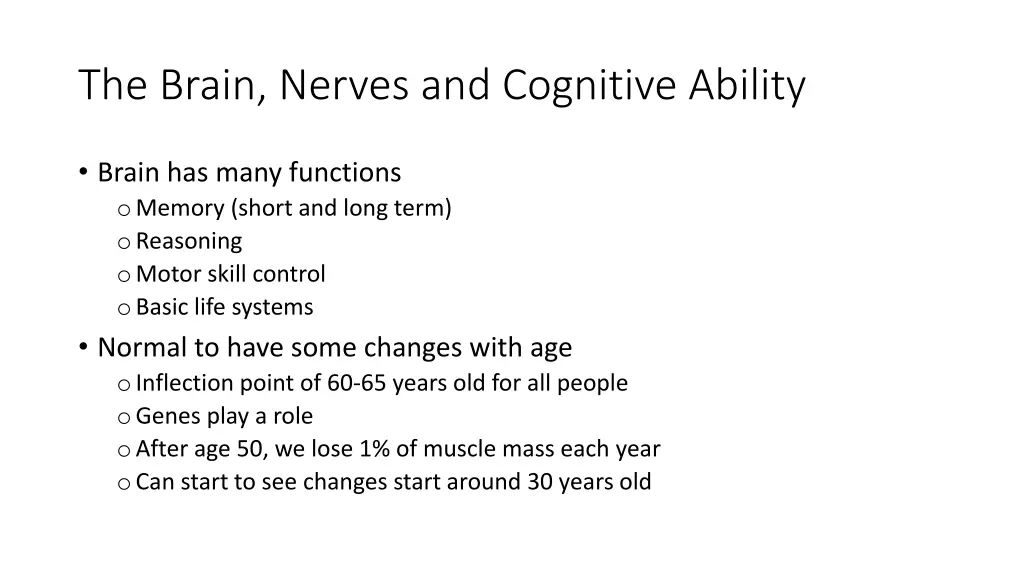 the brain nerves and cognitive ability