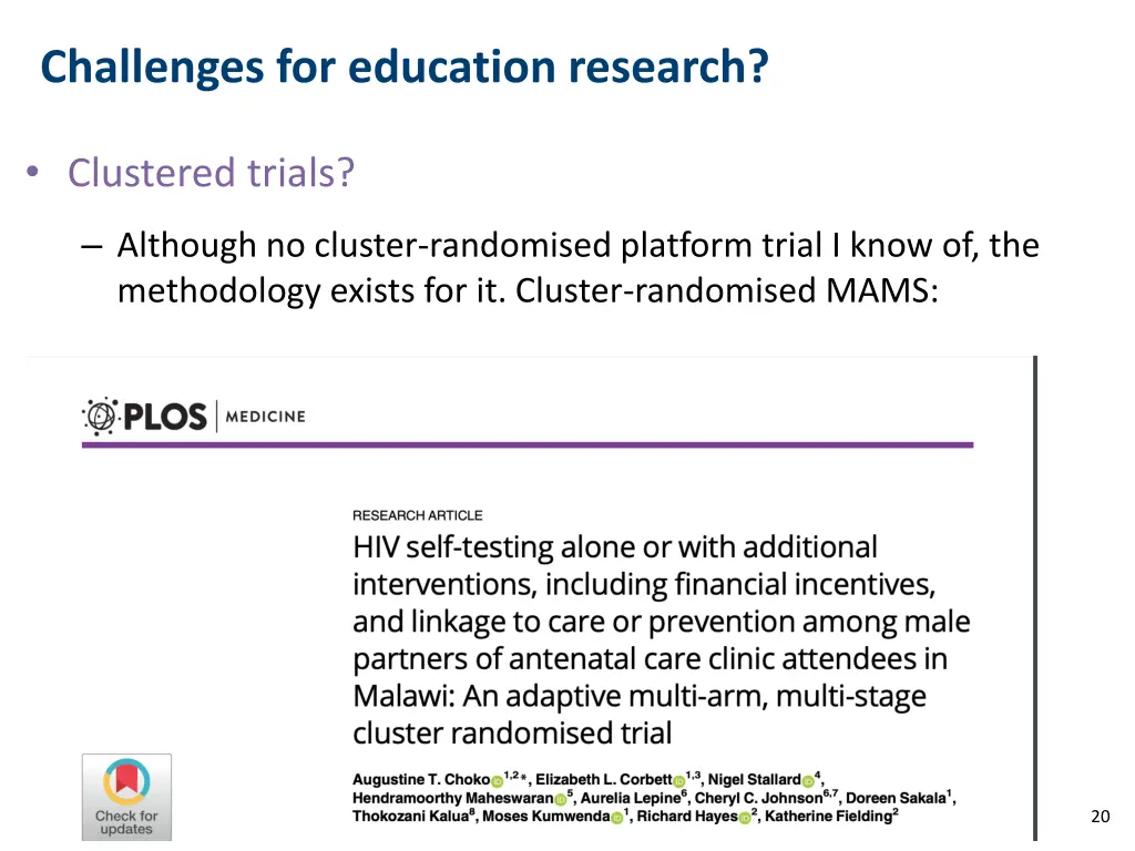 challenges for education research