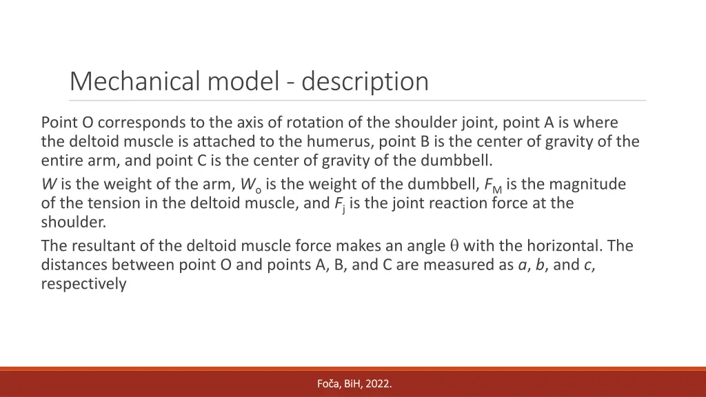 mechanical model description