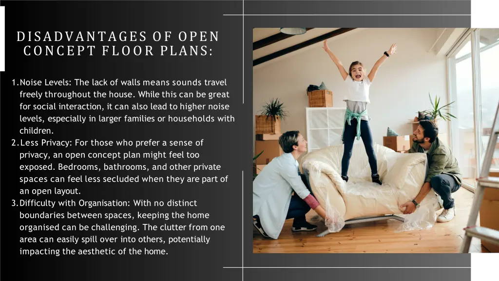 disadvantages of open concept floor plans