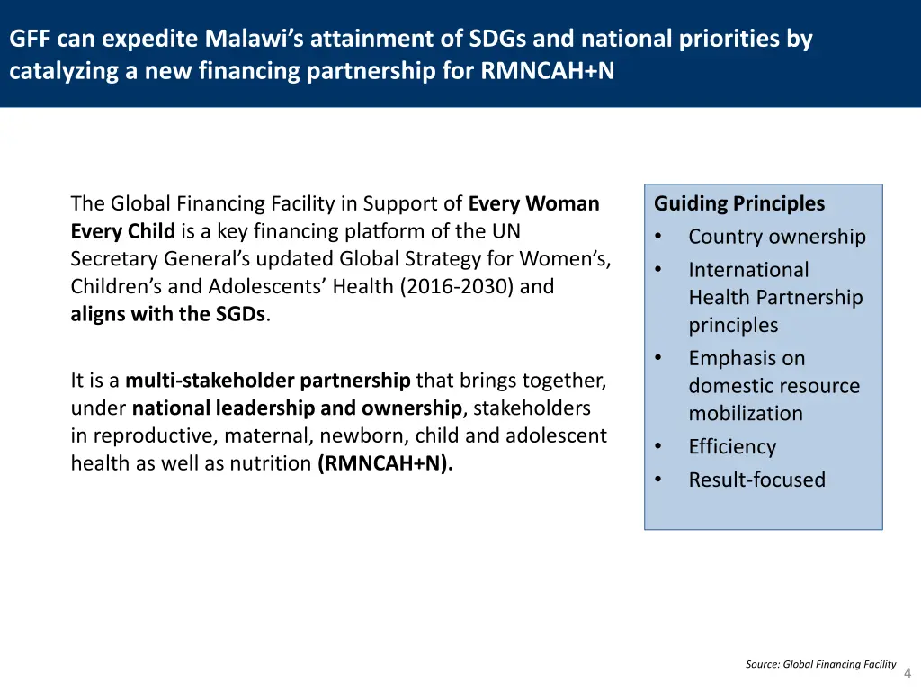 gff can expedite malawi s attainment of sdgs