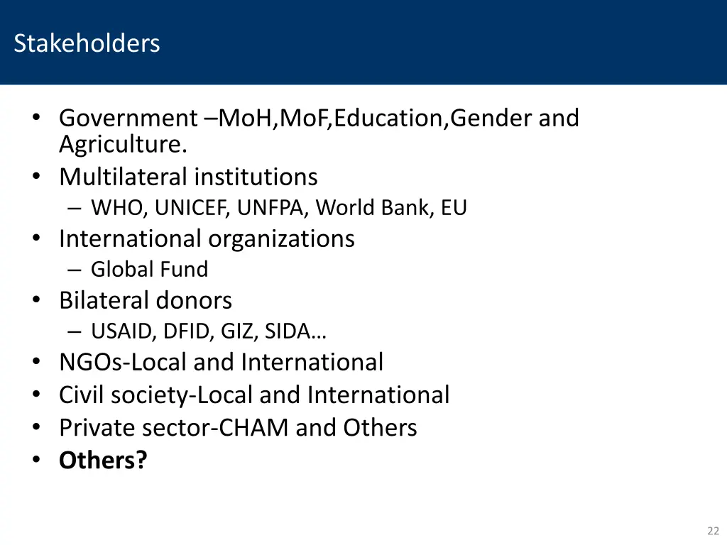 stakeholders