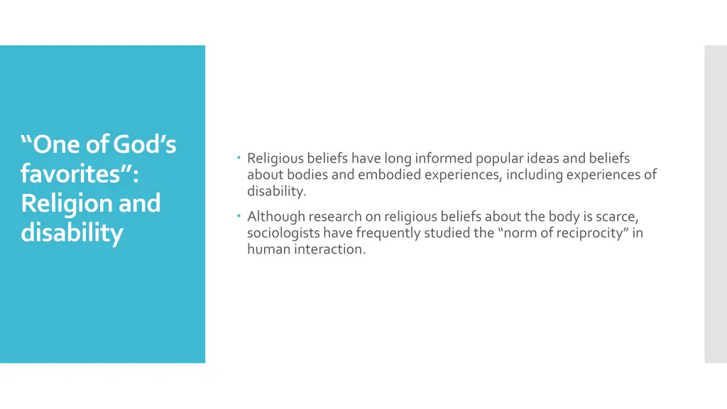 one of god s favorites religion and disability