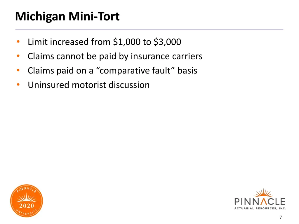 michigan mini tort