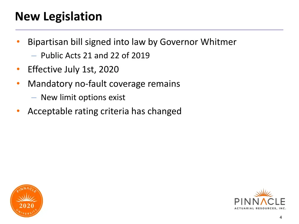 new legislation