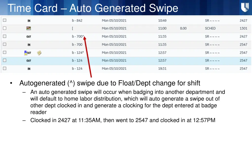 time card auto generated swipe 1