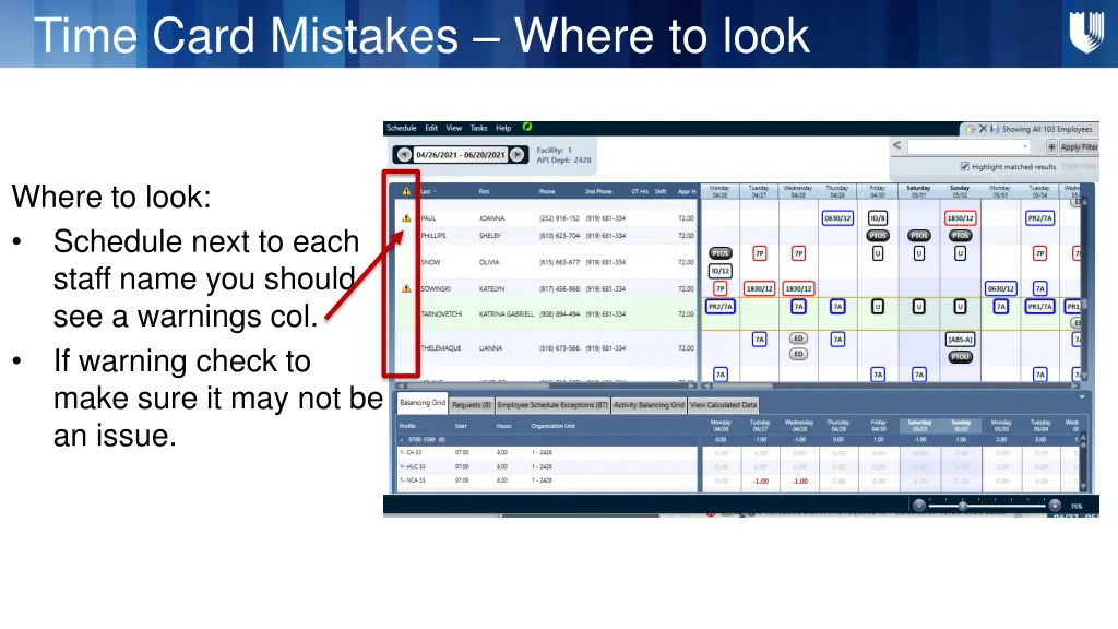 time card mistakes where to look 1