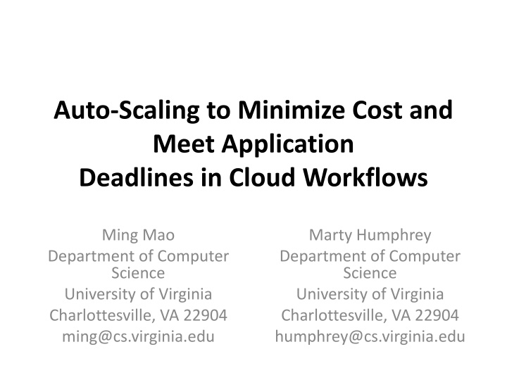 auto scaling to minimize cost and meet