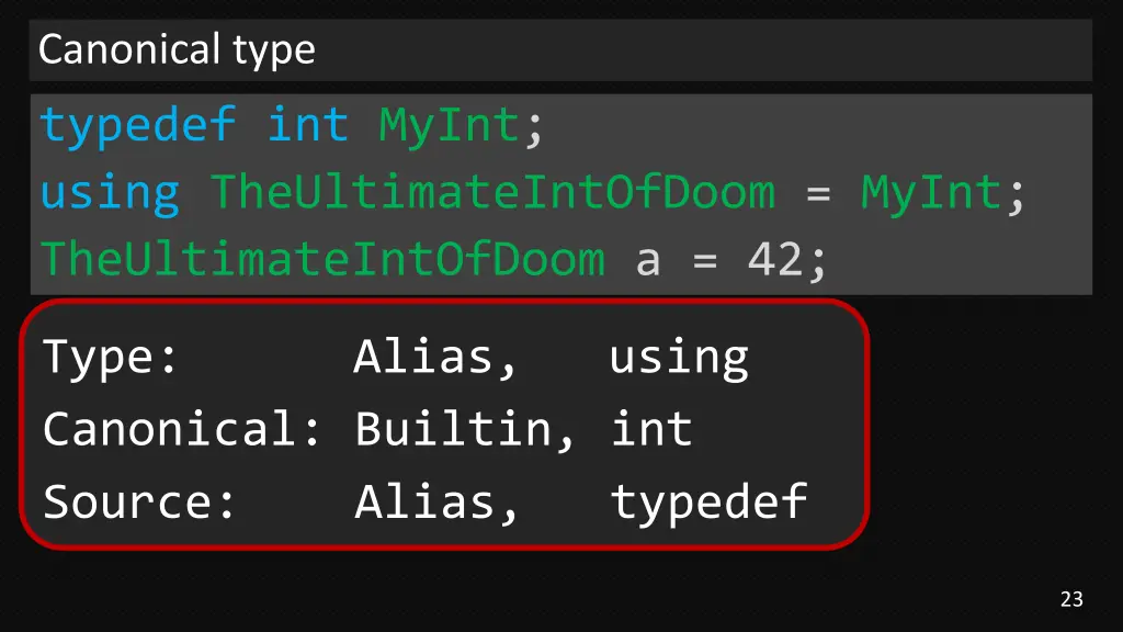 canonical type 1