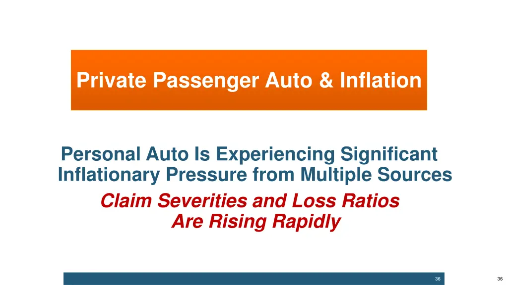 private passenger auto inflation