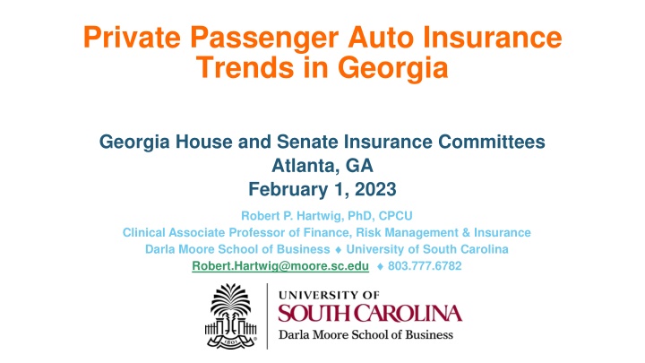 private passenger auto insurance trends in georgia