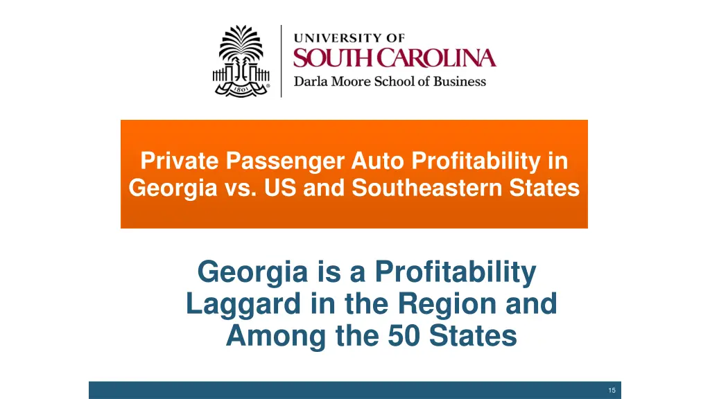 private passenger auto profitability in georgia