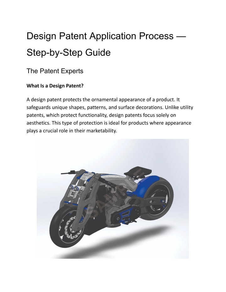 design patent application process