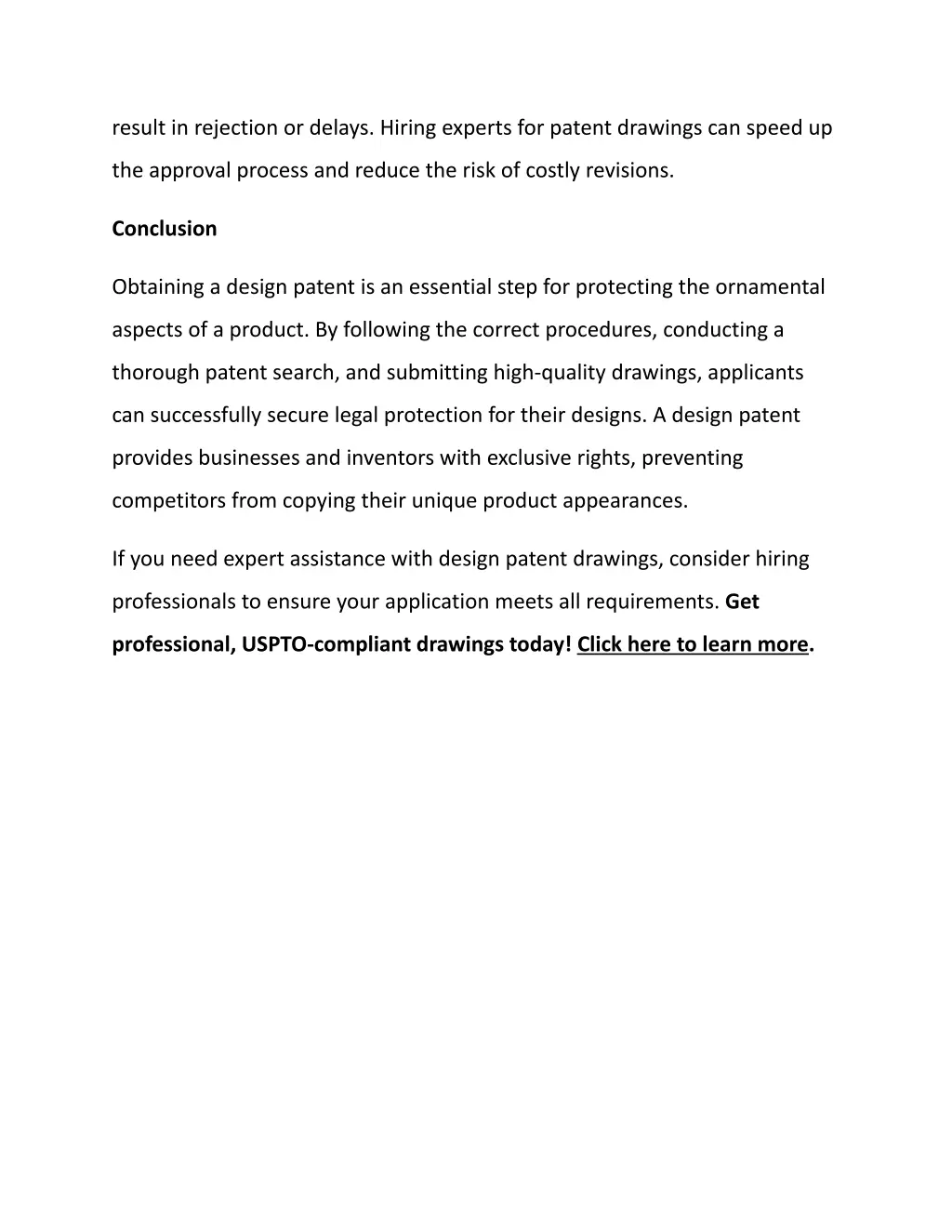 result in rejection or delays hiring experts