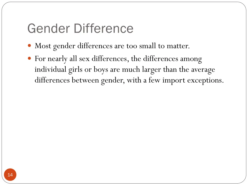 gender difference