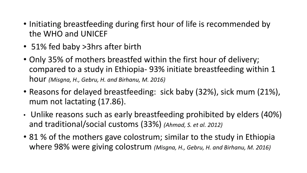 initiating breastfeeding during first hour