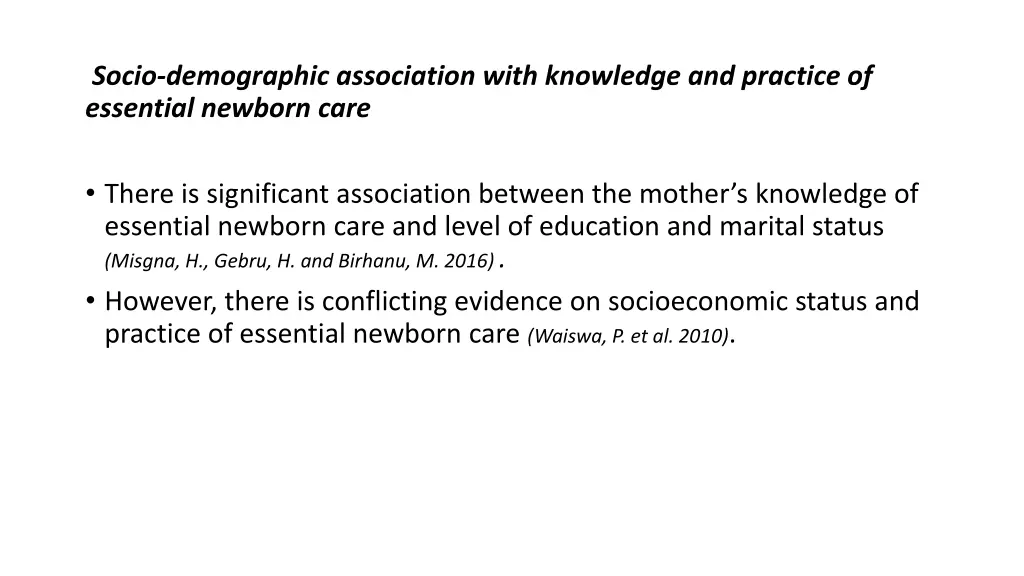 socio demographic association with knowledge
