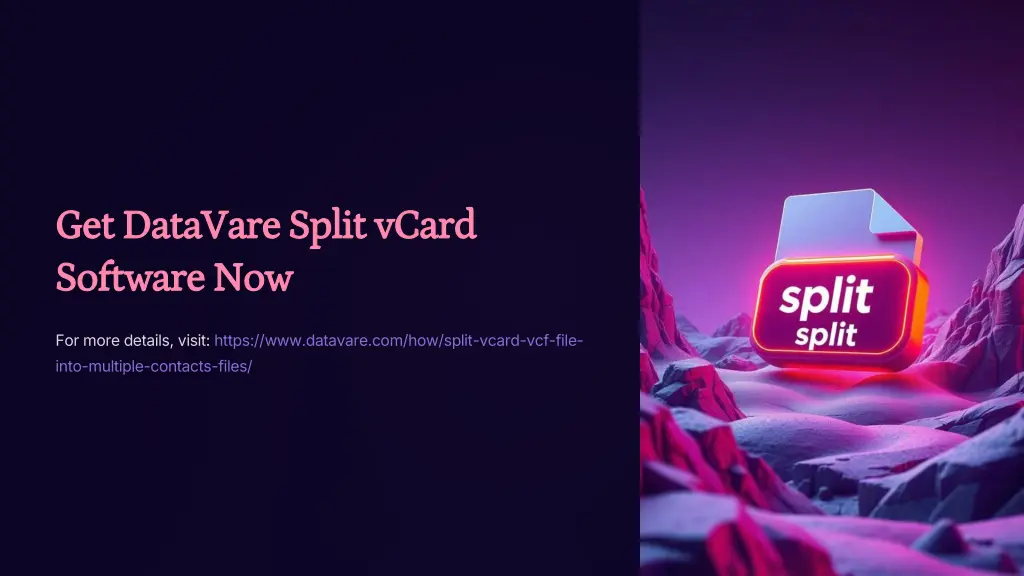 get datavare split vcard get datavare split vcard