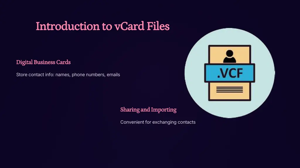introduction to vcard files introduction to vcard