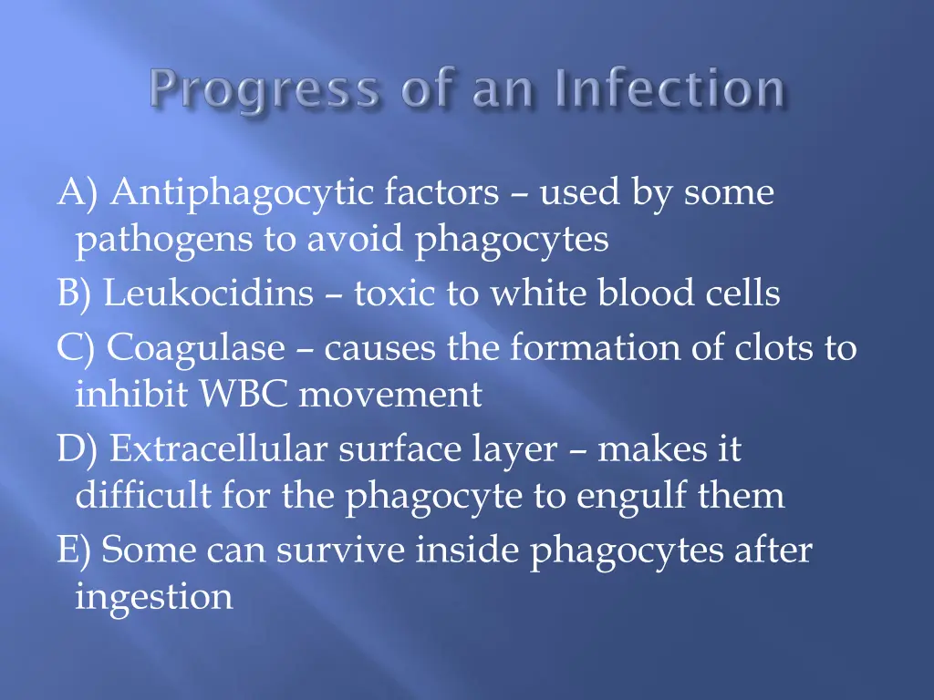 a antiphagocytic factors used by some pathogens