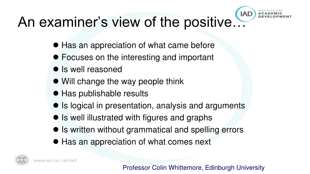 an examiner s view of the positive