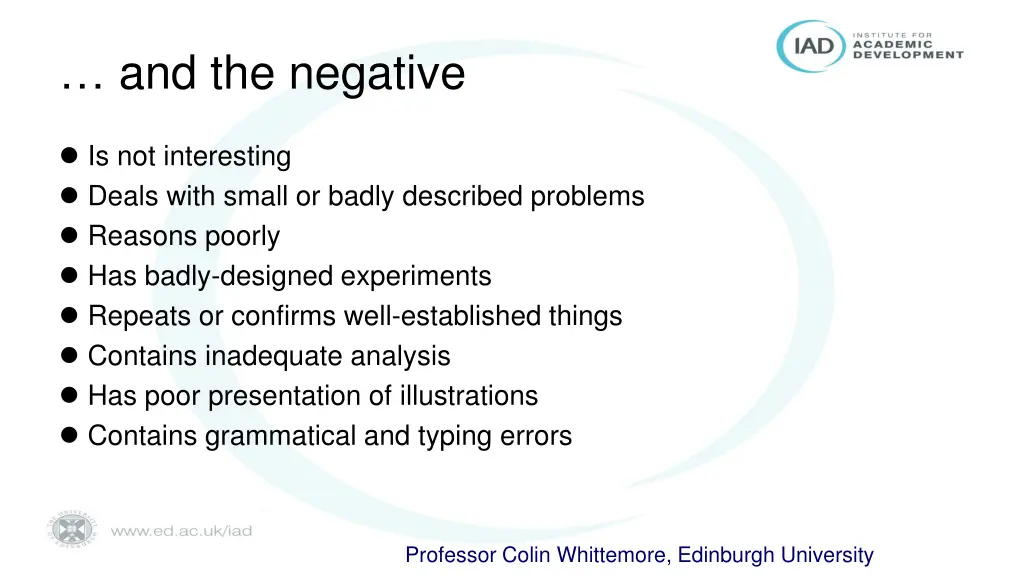 and the negative
