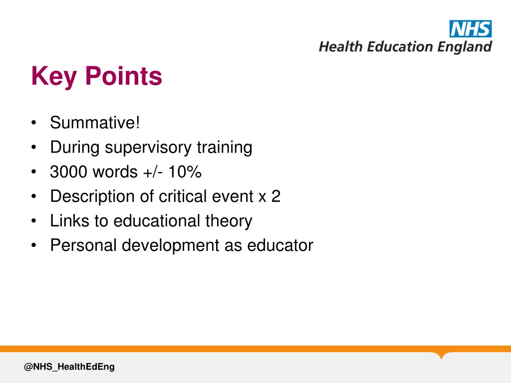key points