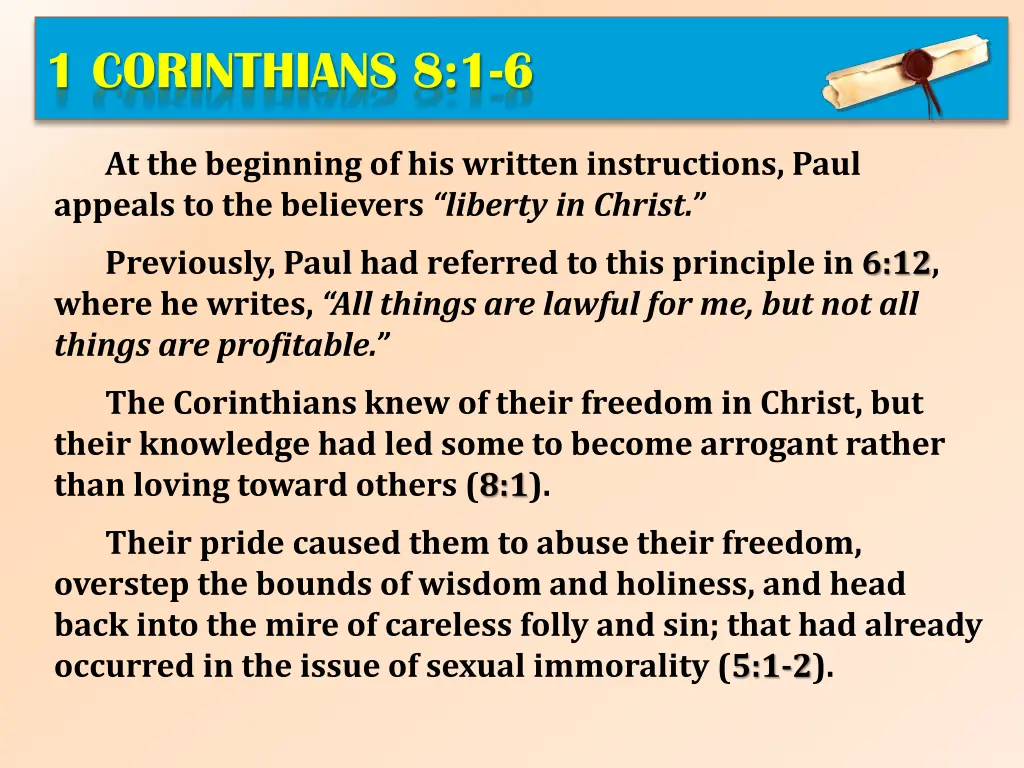 1 corinthians 8 1 6 3