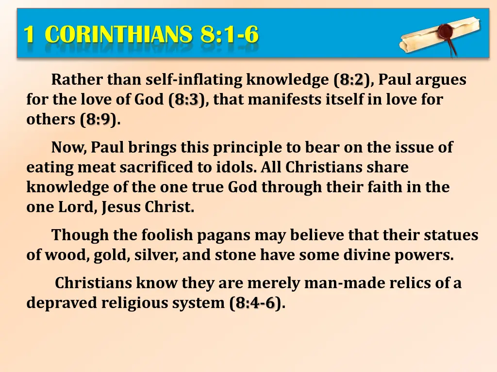 1 corinthians 8 1 6 5