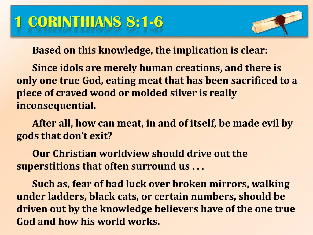 1 corinthians 8 1 6 6